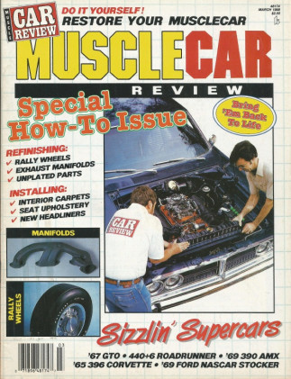 MUSCLE CAR REVIEW 1988 MAR - RESTORATION, ALLISON#27, 390 AMX, 396 VETTE
